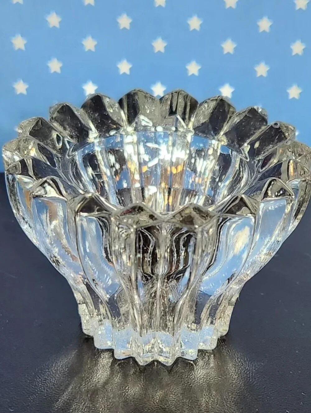Set of 2 Mikasa Diamante Crystal Votive or Taper Candle Holders